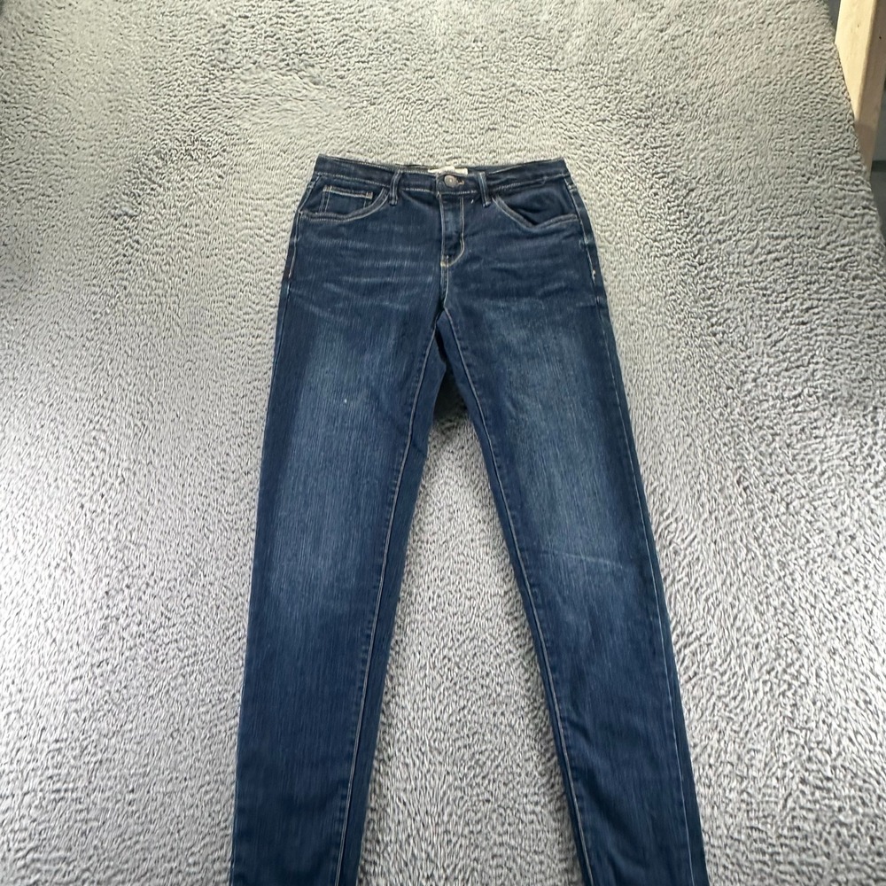 Levi's 710 Jeans Girls 16 Blue Cotton Denim Skinny Leg Workwear Faded Stretch
